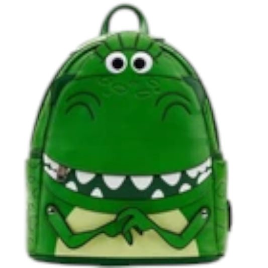 Loungefly Vault Disney Pixar Toy Story Rex Cosplay Mini Backpack, Wallet & Bag Charm Set