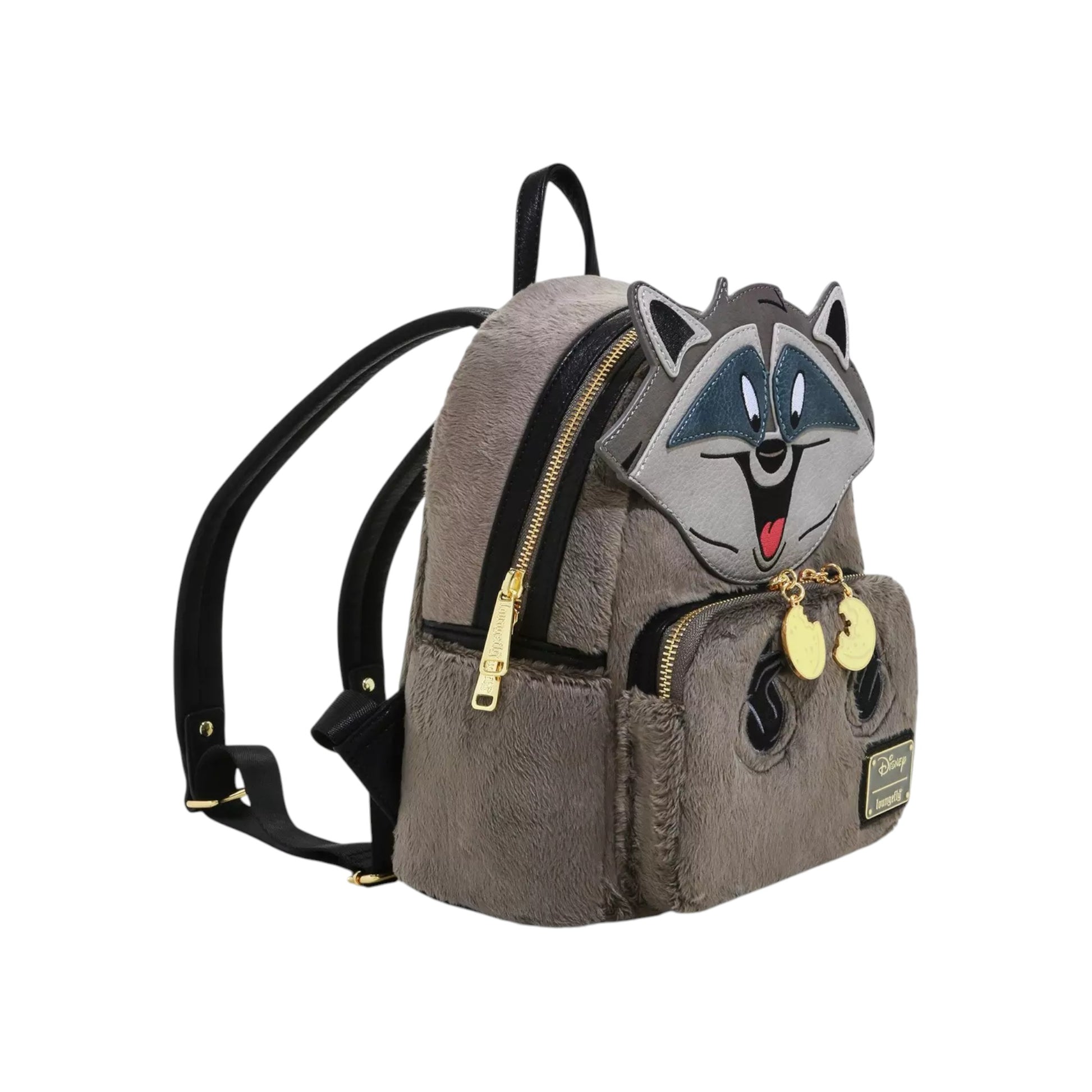 Backpack with a Pocahontas Meeko character face on a white background
