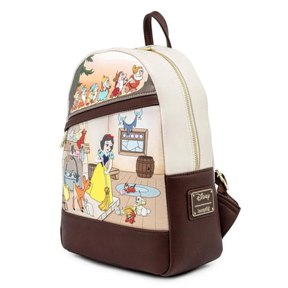Loungefly New Disney Snow White and the Seven Dwarfs Multi Scene Mini Backpack & Wallet Set
