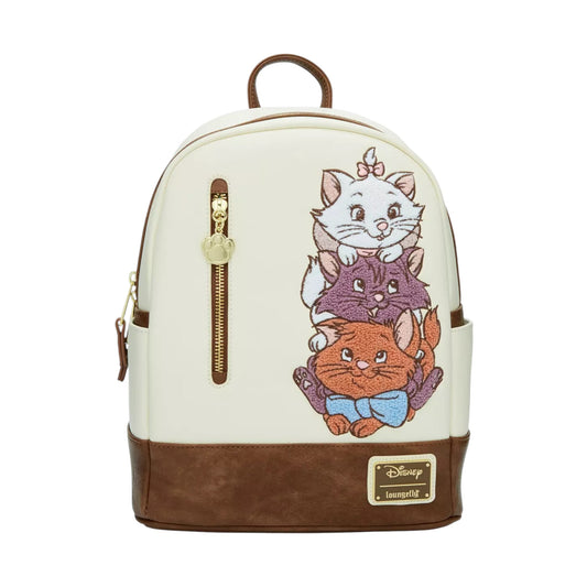 Backpack with The Aristocats Stacked Kittens design on a white background