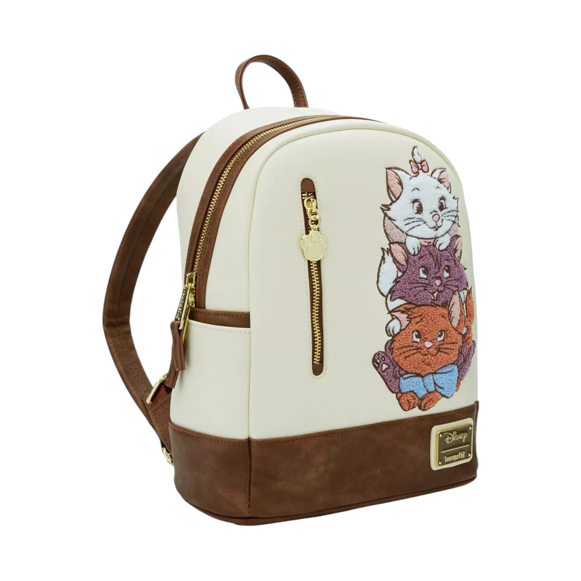 Backpack with The Aristocats Stacked Kittens illustrations on a white background