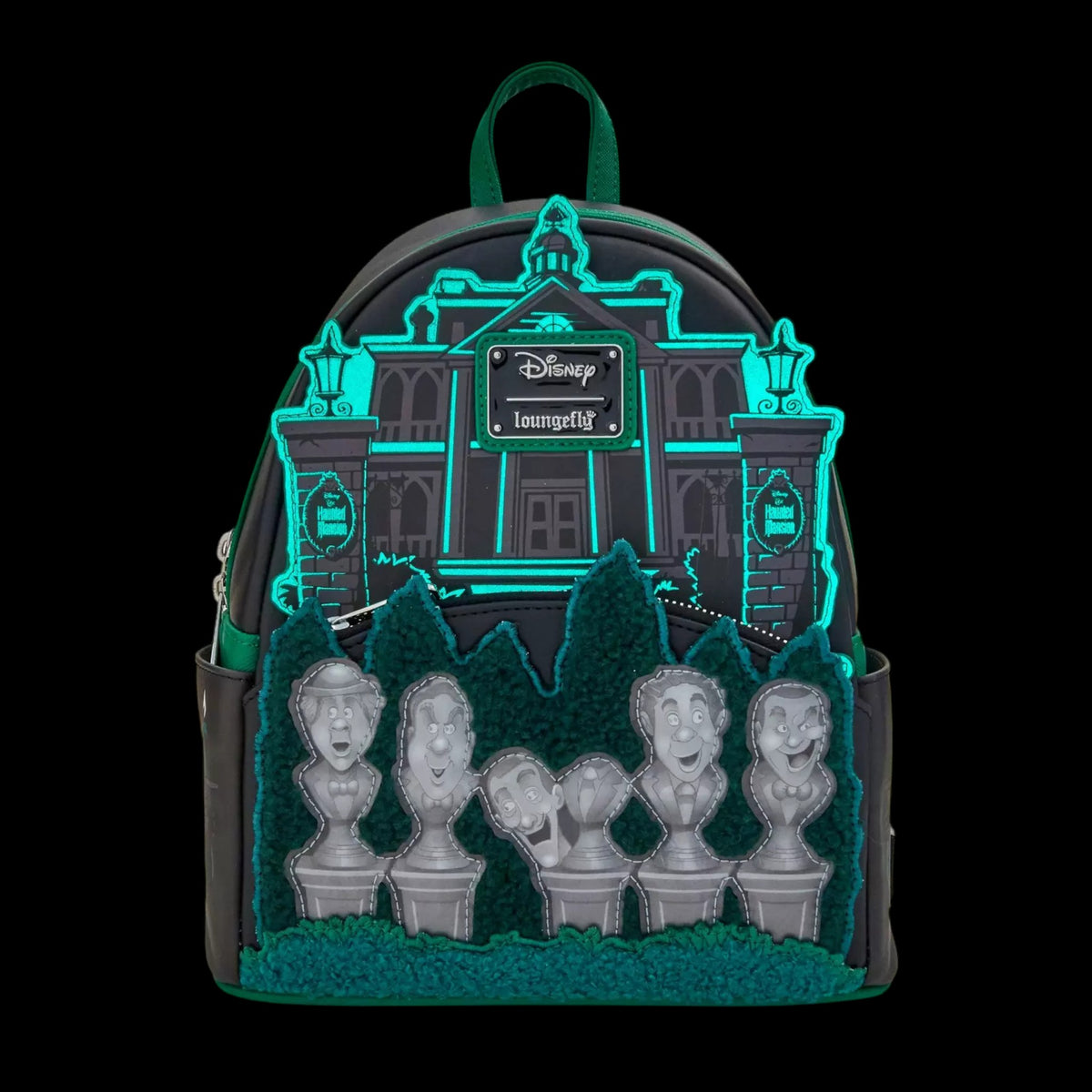 Loungefly Vault Disney The Haunted Mansion Singing Busts Glow Lenticular Mini Backpack
