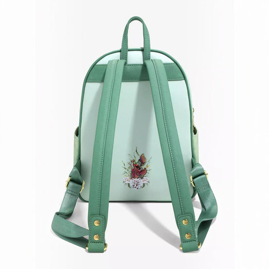 Loungefly Vault Disney The Little Mermaid Ariel and Flounder Green Underwater Mini Backpack