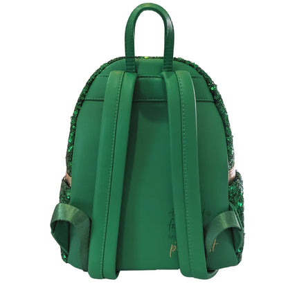 Loungefly Vault Disney Tinker Bell Emerald Green Sequin Mini Backpack
