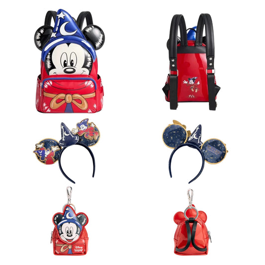 Loungefly Vault Disney Macy's Sorcerer's Apprentice Mickey Complete Bundle