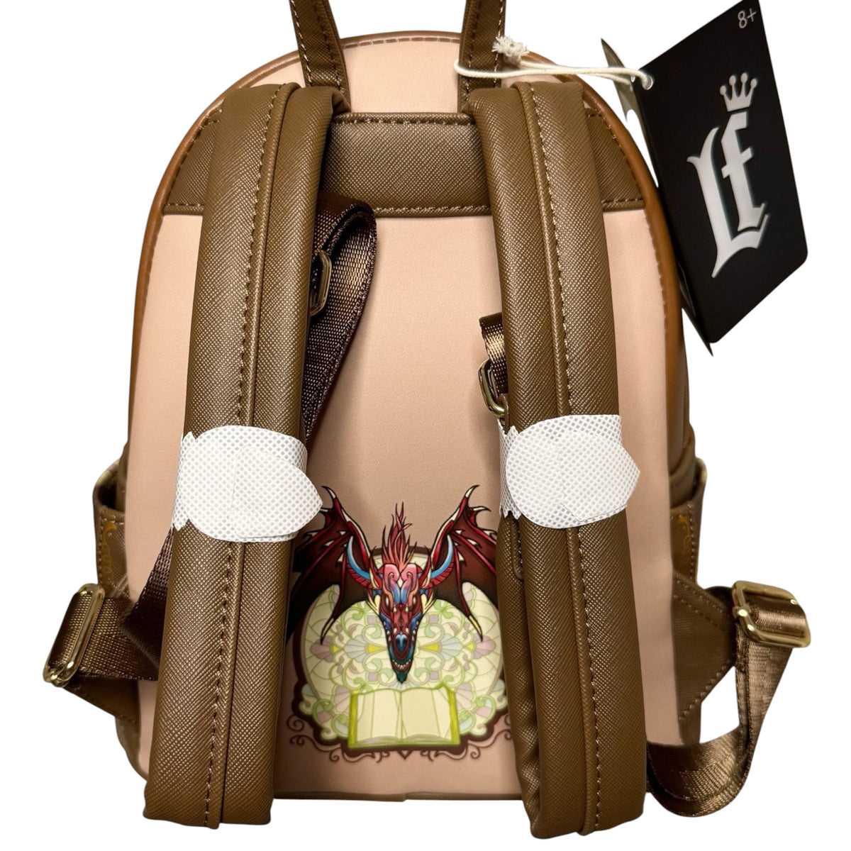 Dragon Stained Glass Loungefly Mini Backpack Exclusive NWT​ New Loungefly Stained Glass Dragon Mini Backpack - Limited  main image 4