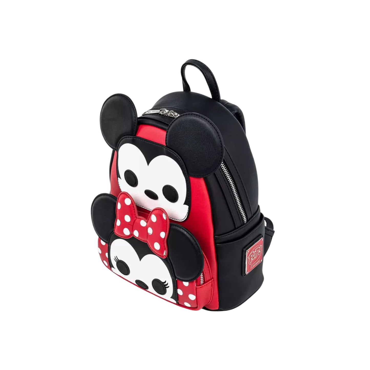 Backpack with Mickey & Minnie Mouse design on a white background