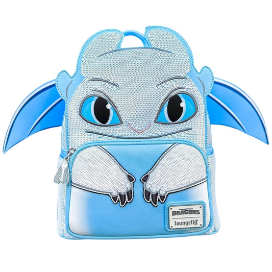 Loungefly Vault How to Train Your Dragon Light Fury Cosplay Sequin Mini Backpack