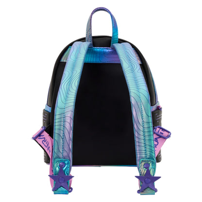 KPop Demon Hunters Huntr/x Mini Backpack with colorful straps on a white background