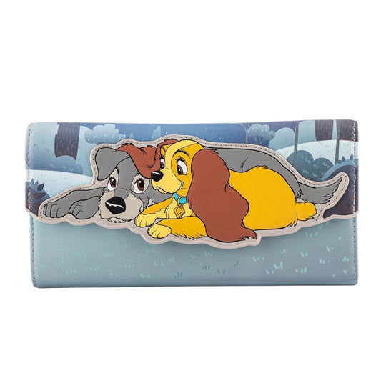 Wallet with cartoon Lady and the Tramp design on a white background
