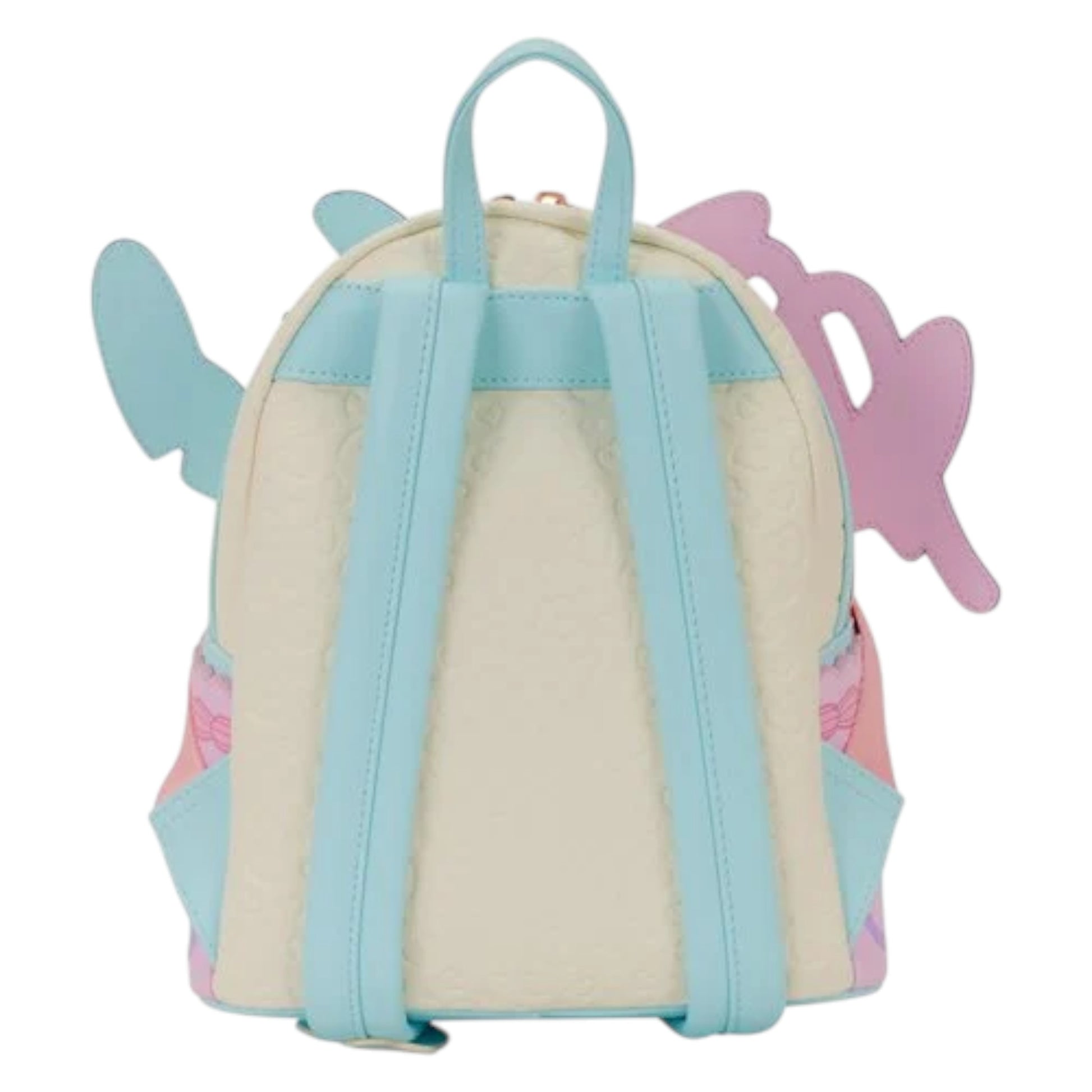 Backpack with pastel colors on a white background