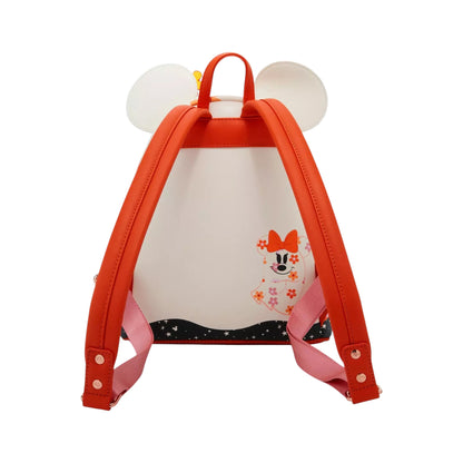 Backpack with Mouse Floral Ghost character design on a white background