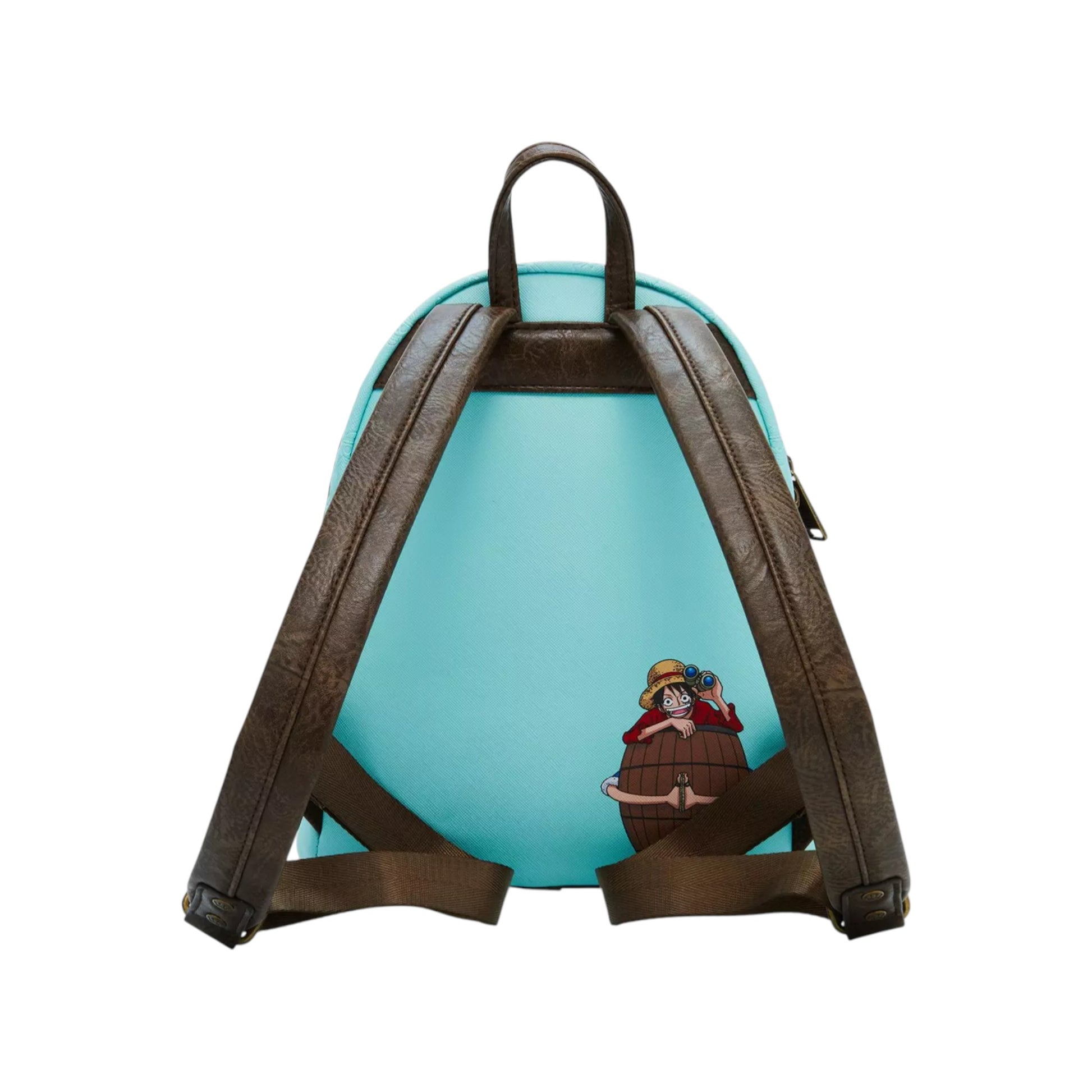 One Piece Straw Hat Crew Map Mini Backpack with a character design on a white background