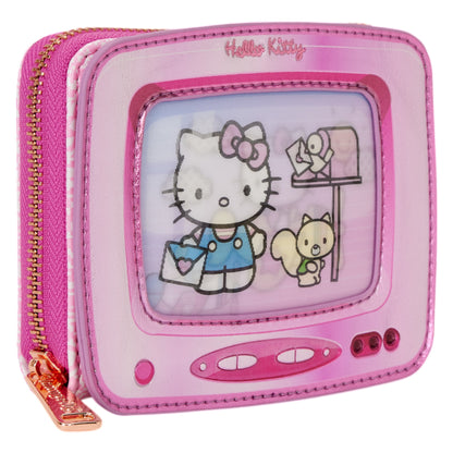 Loungefly Vault Sanrio Exclusive Hello Kitty Vintage TV Lenticular Mini Backpack with Coin Bag & Wallet Set