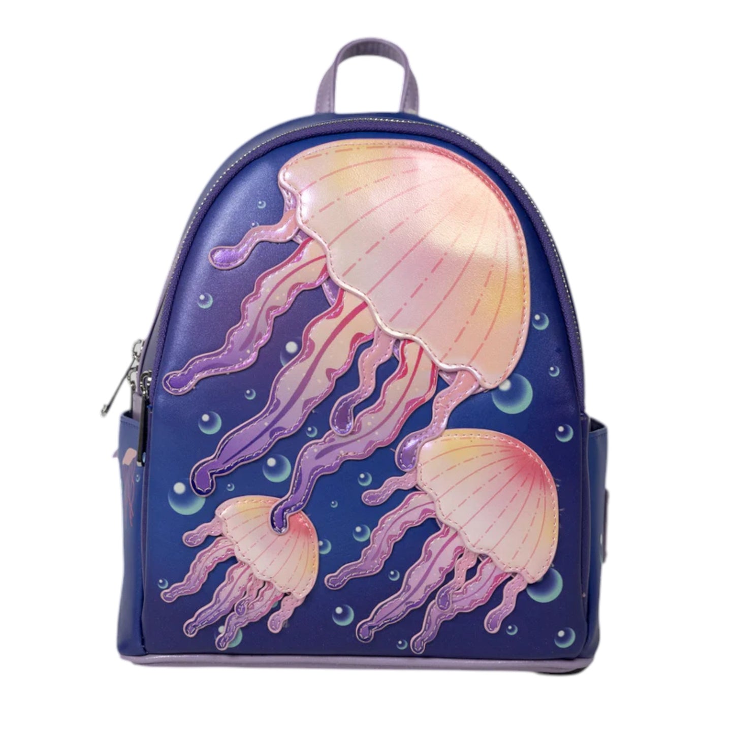 Loungefly SeaWorld Exclusive Light Up Jellyfish Mini Backpack with jellyfish design on a white background