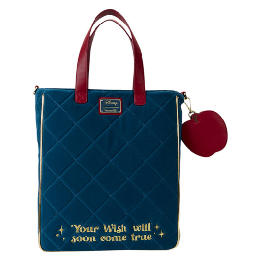 Loungefly Vault Snow White Classic Apple Quilted Velvet Tote Bag With Coin Bag