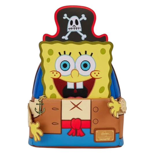 Pirate-themed SpongeBob SquarePants Pirate Mini Backpack with a SpongeBob SquarePants character design on a white background