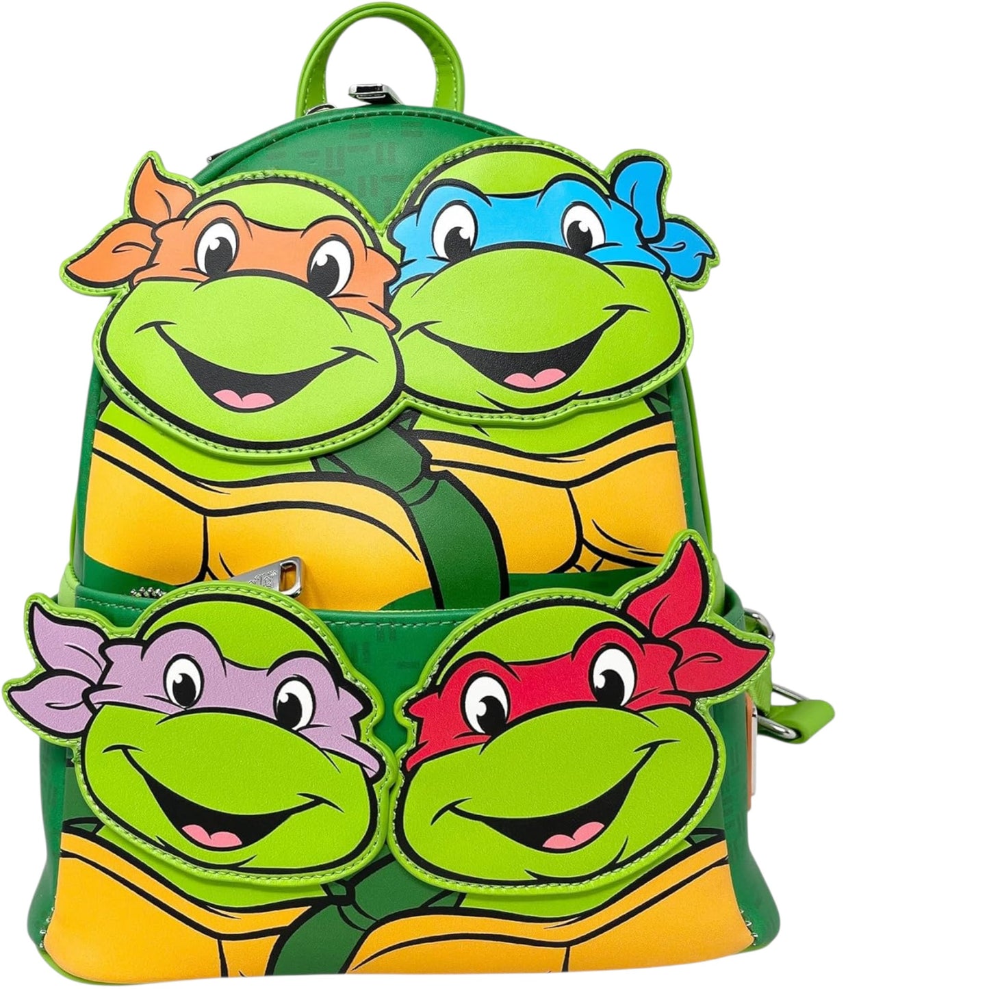 Backpack with Teenage Mutant Ninja Turtles Squad characters on a white background