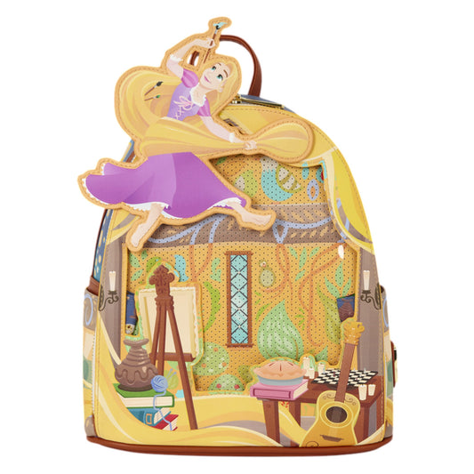 Loungefly New Tangled Rapunzel Glow Pin Trader Mini Backpack