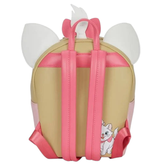 Backpack with Marie character design on a white background