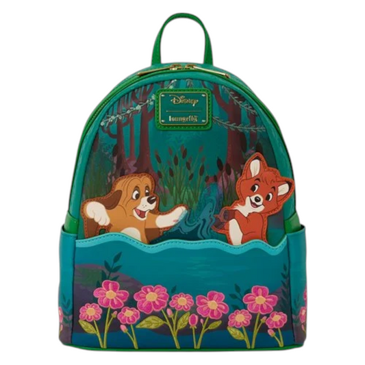 Loungefly New The Fox and the Hound Todd and Copper Forrest Mini Backpack