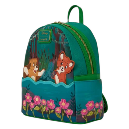 Loungefly New The Fox and the Hound Todd and Copper Forrest Mini Backpack