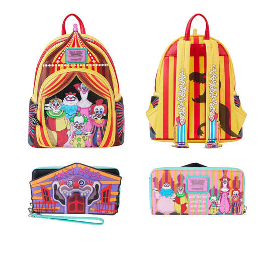 Loungefly Vault MGM Killer Klowns from Outer Space Circus Tent Mini Backpack & Wallet Set
