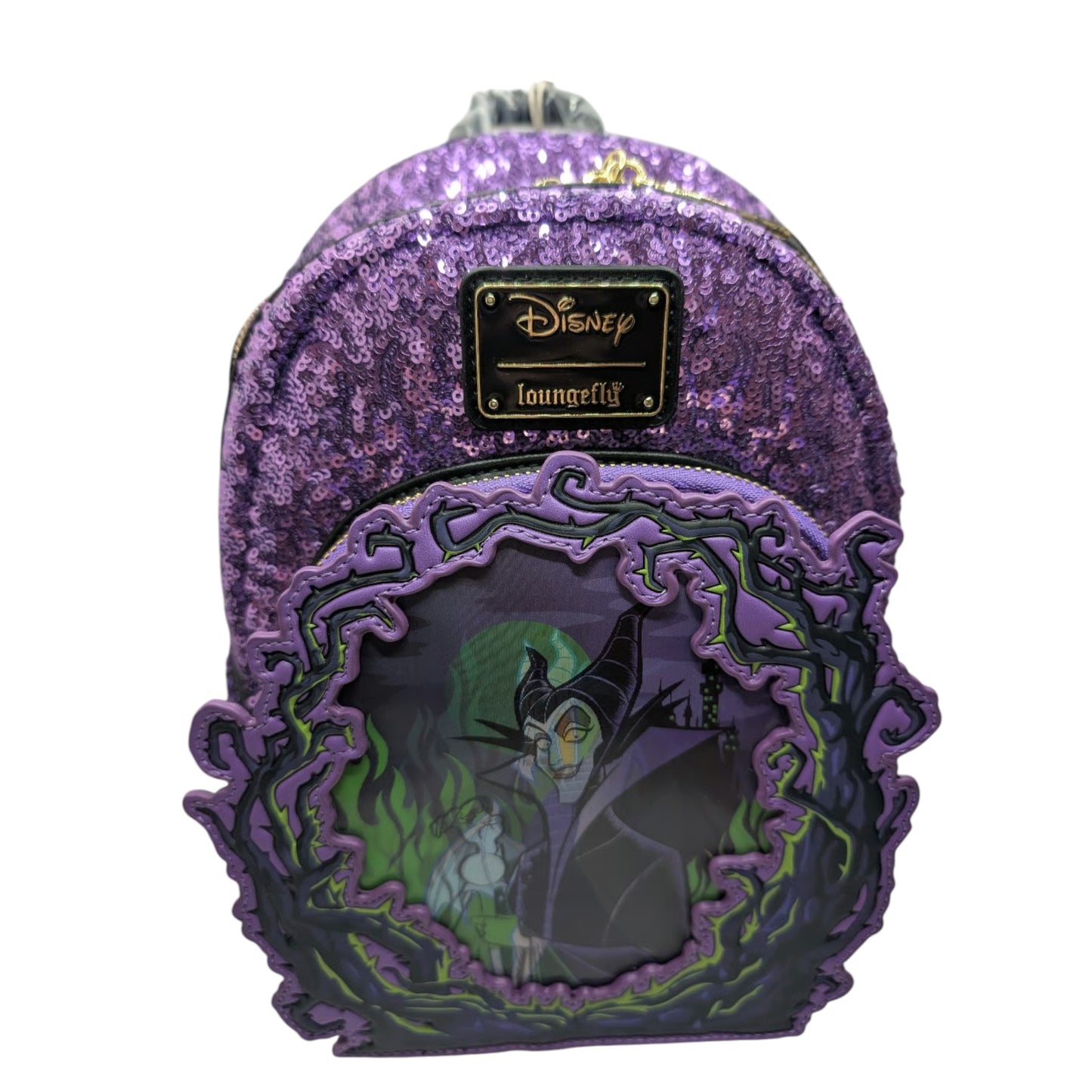 Loungefly Vault Disney Sequin Maleficent Lenticular Mini Backpack