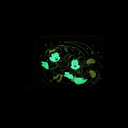 Loungefly Vault Disney Mickey & Minnie Halloween Ears Glow-in-the-Dark Mini Backpack & Wallet Set
