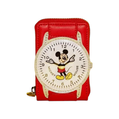 Loungefly Vault Disney Mickey Mouse Vintage Watch Figural Mini Backpack & Wallet Set