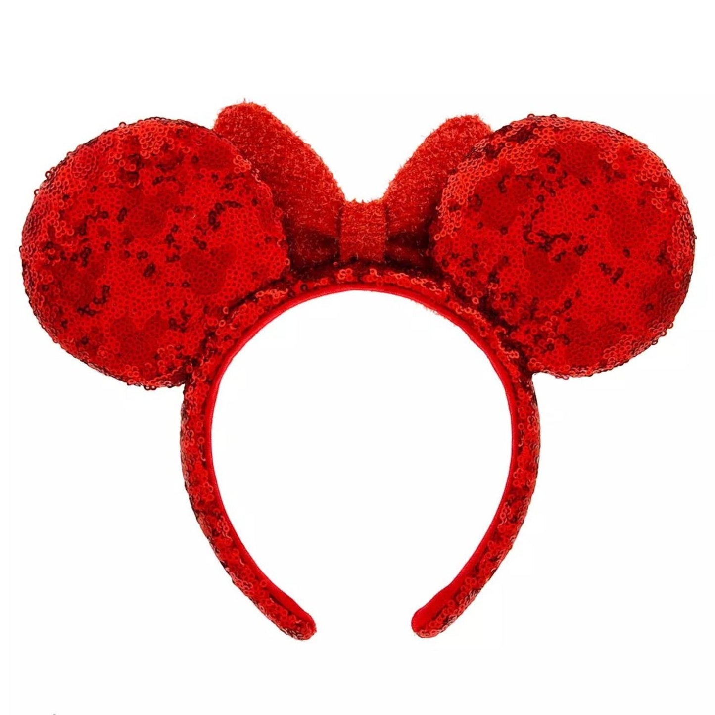 Loungefly Vault Disney Parks Minnie Mouse Red Sequin Mini Backpack & Ears Set