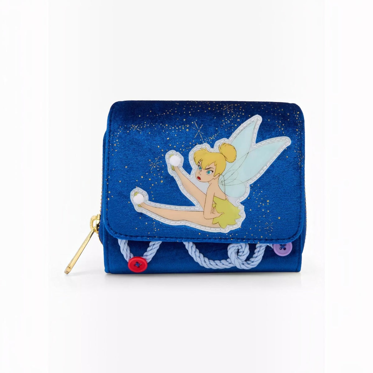 Loungefly Vault Disney Peter Pan Tinker Bell Buttons Light-Up Mini Backpack & Wallet Set