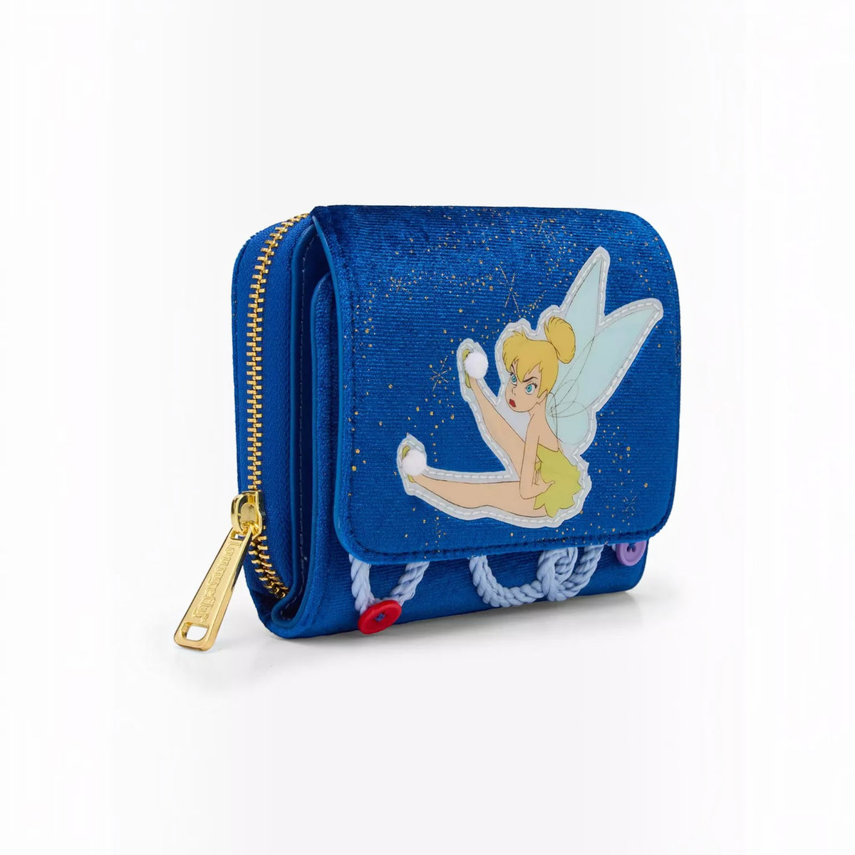 Loungefly Vault Disney Peter Pan Tinker Bell Buttons Light-Up Mini Backpack & Wallet Set