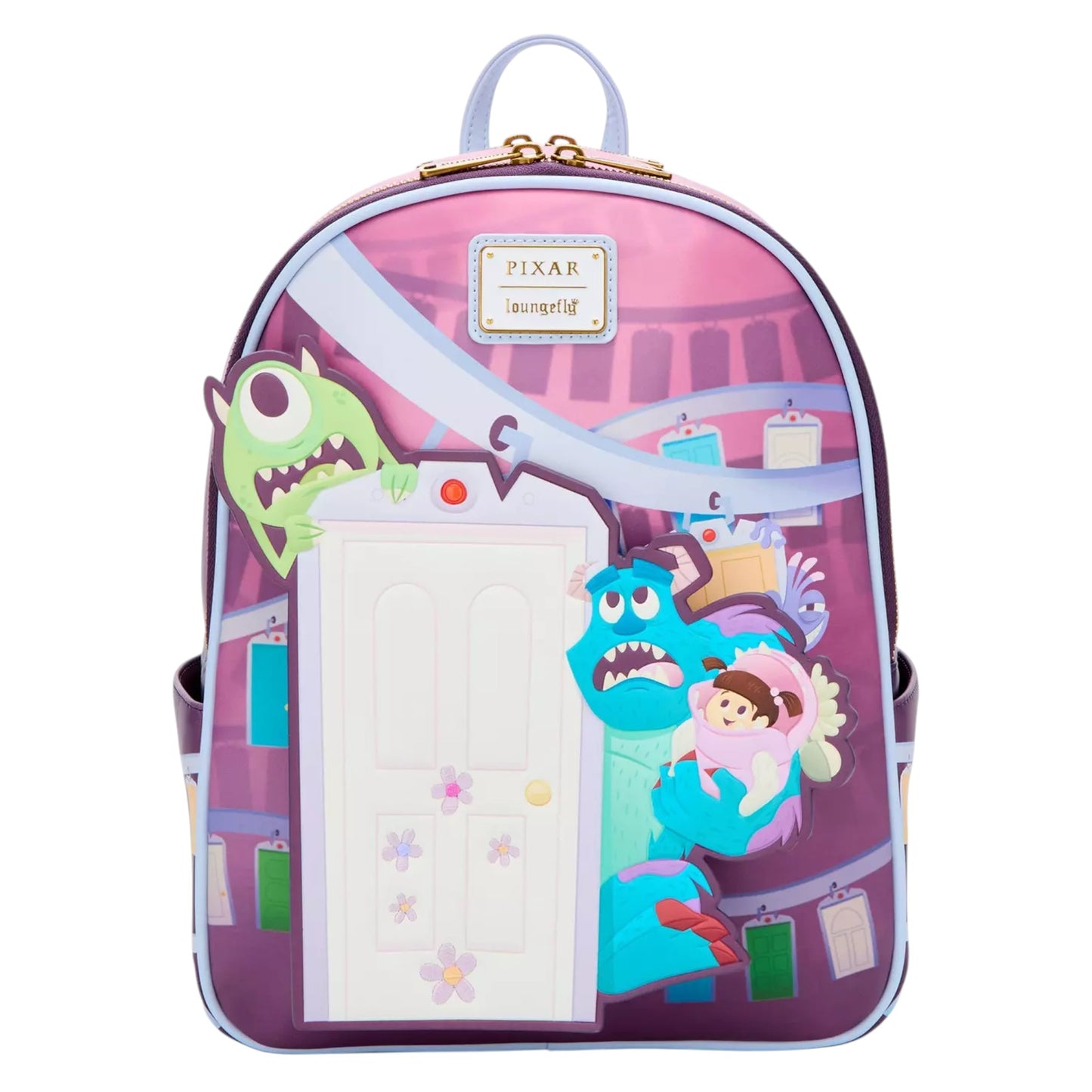 Loungefly Vault Disney Pixar Monsters, Inc. Door Scene Mini Backpack & Cardholder Set