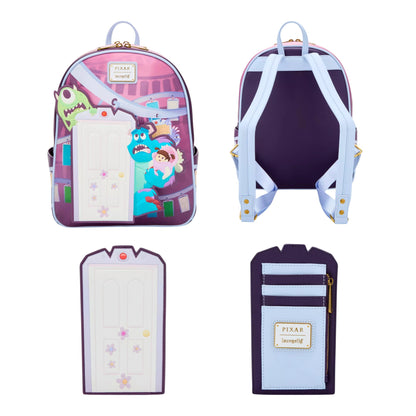 Loungefly Vault Disney Pixar Monsters, Inc. Door Scene Mini Backpack & Cardholder Set