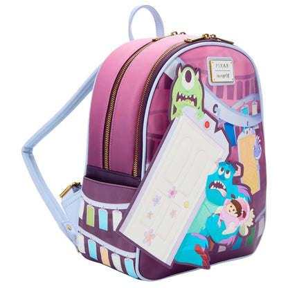 Loungefly Vault Disney Pixar Monsters, Inc. Door Scene Mini Backpack & Cardholder Set