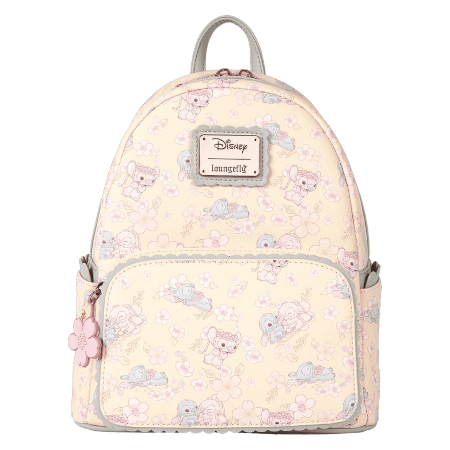 Backpack with Stitch & Angel Cherry Blossom character pattern on a white background
