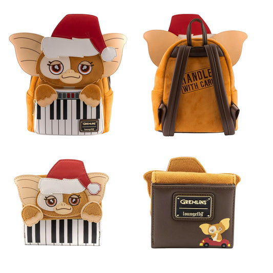 Loungefly Vault Gremlins Gizmo Holiday Keyboard Cosplay Mini Backpack & Wallet Set