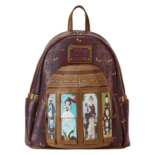 Loungefly Haunted Mansion Stretching Room Portraits Mini Backpack with Stretching Room Portraits design on a white background