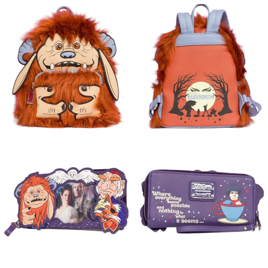 Loungefly Labyrinth Ludo Cosplay Mini Backpack and Wristlet Set