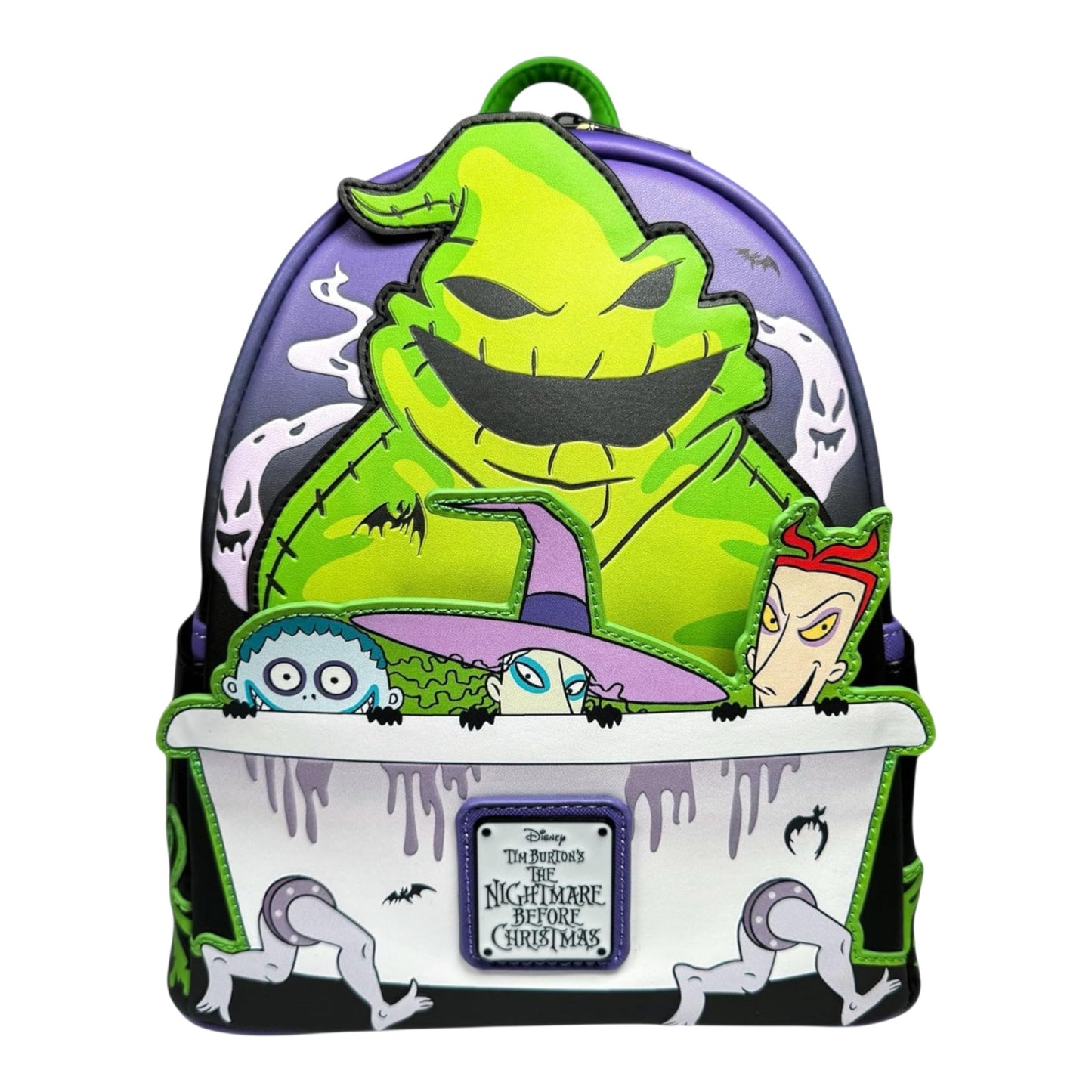 Loungefly Oogie Boogie Lock Shock and Barrel Light up and Glow in the Dark Mini Backpack