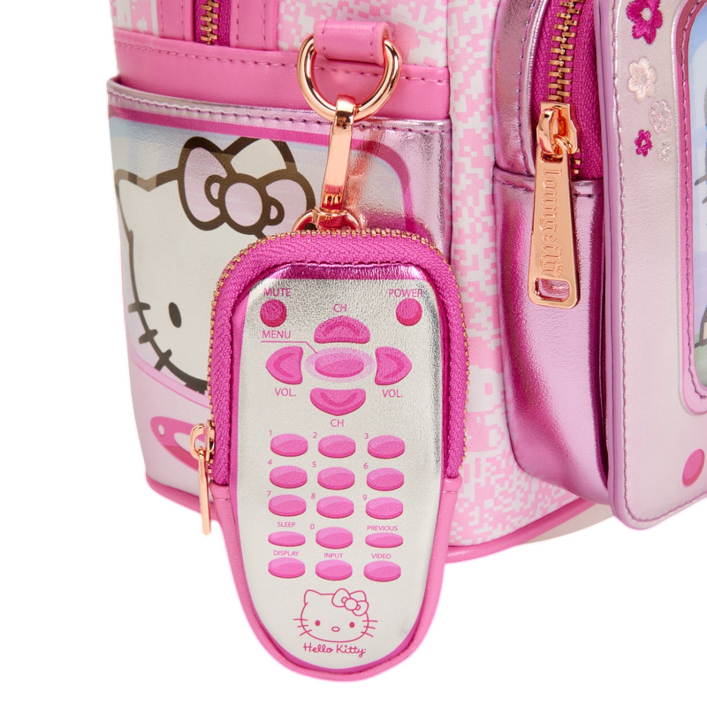Loungefly Vault Sanrio Exclusive Hello Kitty Vintage TV Lenticular Mini Backpack with Coin Bag & Wallet Set