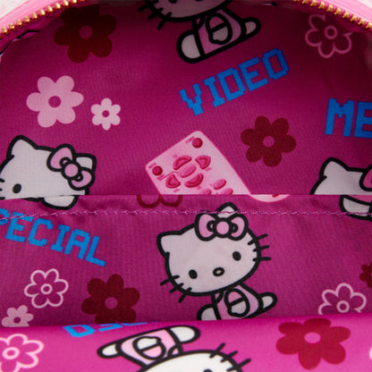 Loungefly Vault Sanrio Exclusive Hello Kitty Vintage TV Lenticular Mini Backpack with Coin Bag & Wallet Set