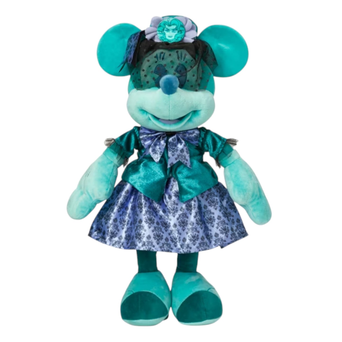 Minnie Mouse: The Main Attraction Haunted Mansion Plush toy on a white background