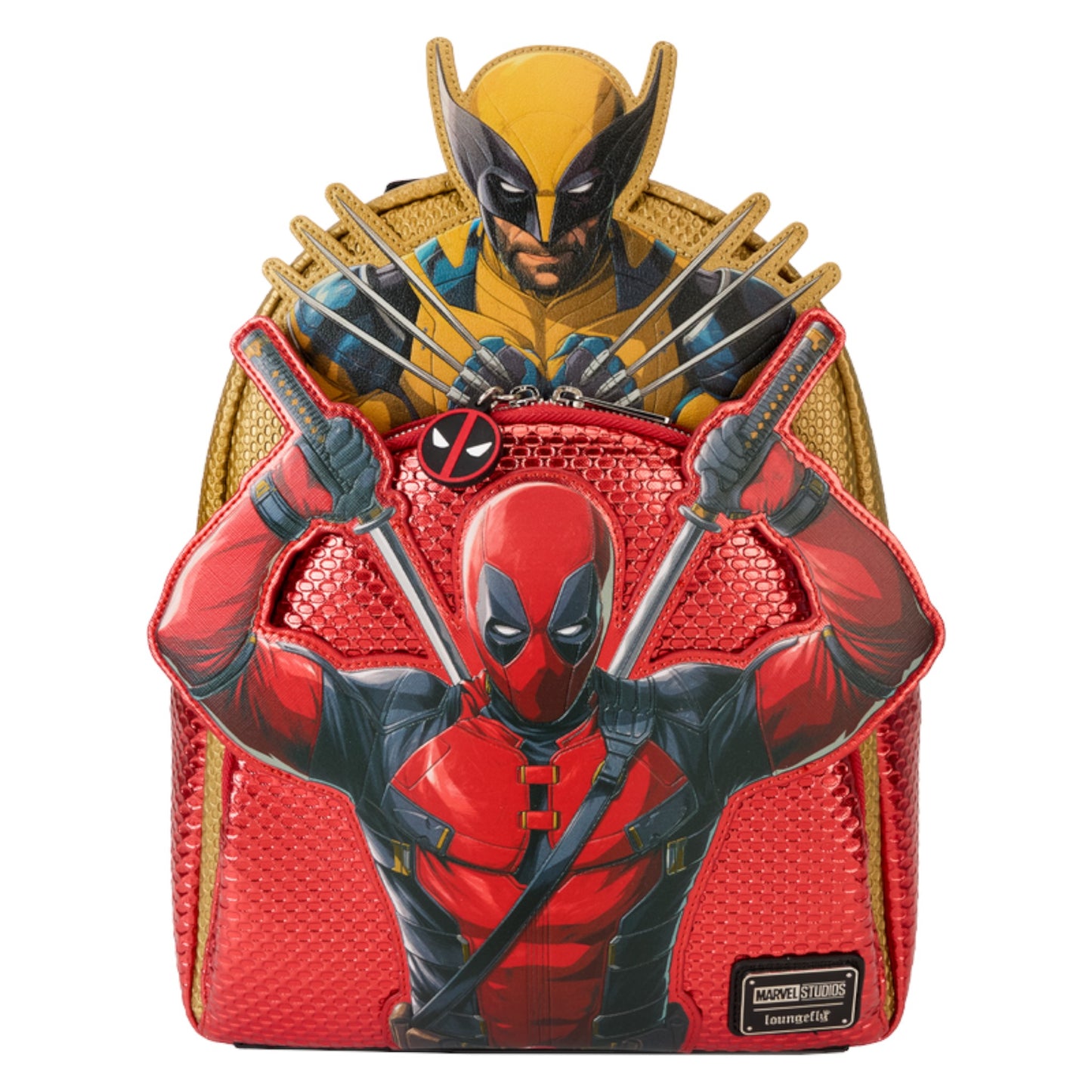 Deadpool & Wolverine Backpack with Deadpool & Wolverine design on a white background