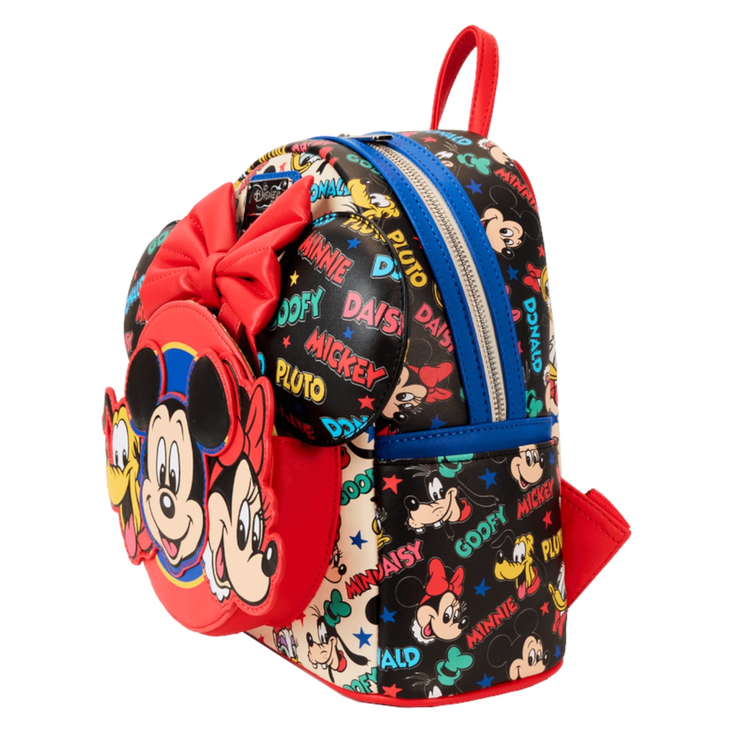 Mickey and Friends Classic Ear Holder Mini Backpack Combo with mickey and Friends characters and colorful design on a white background