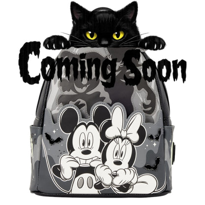 Loungefly New Mickey & Minnie Ghost Light-Up Glow Mini Backpack
