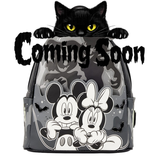 Loungefly New Mickey & Minnie Ghost Light-Up Glow Mini Backpack