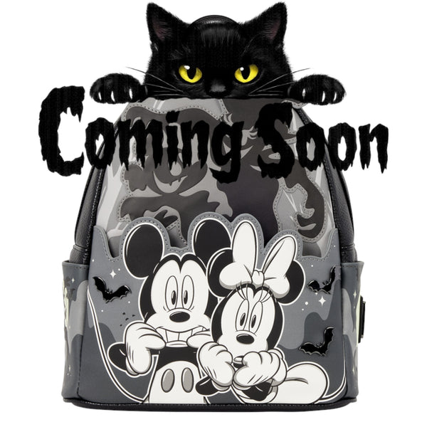Loungefly New Mickey & Minnie Ghost Light-Up Glow Mini Backpack