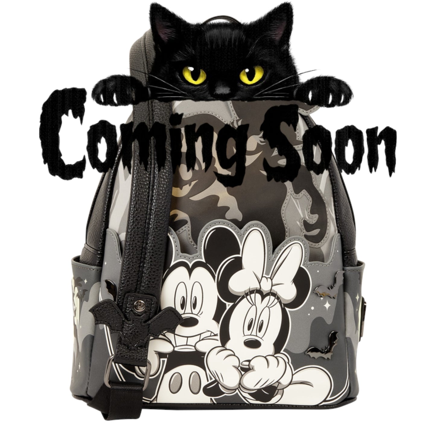 Loungefly New Mickey & Minnie Ghost Light-Up Glow Mini Backpack